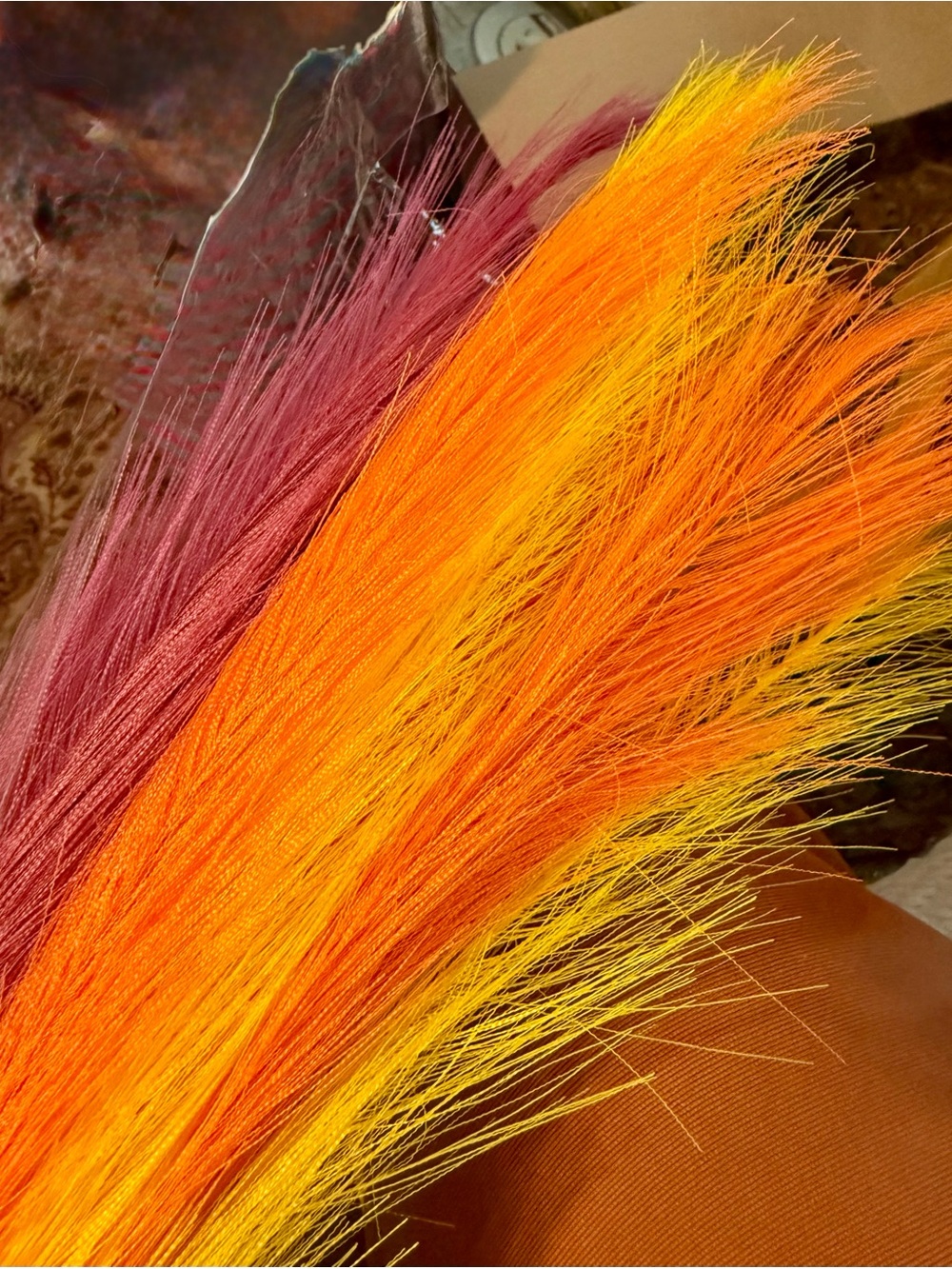 Vibrant Orange and Yellow pampas